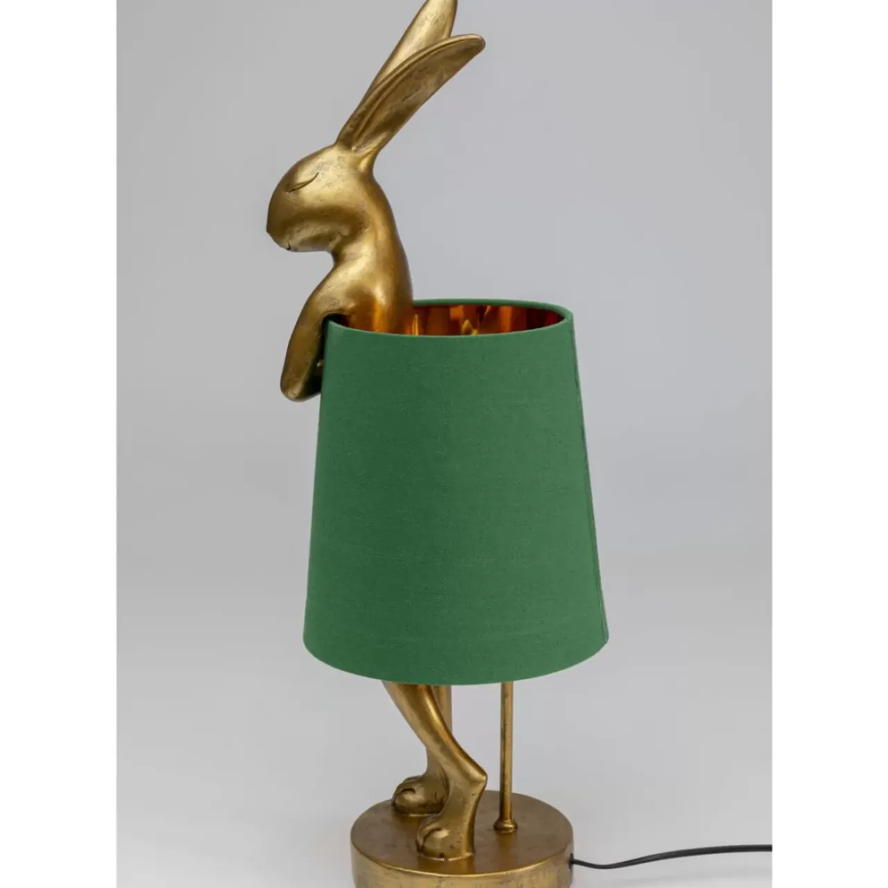 KARE Design Tischleuchten-Tischleuchte Animal Rabbit Gold/Grun 68Cm