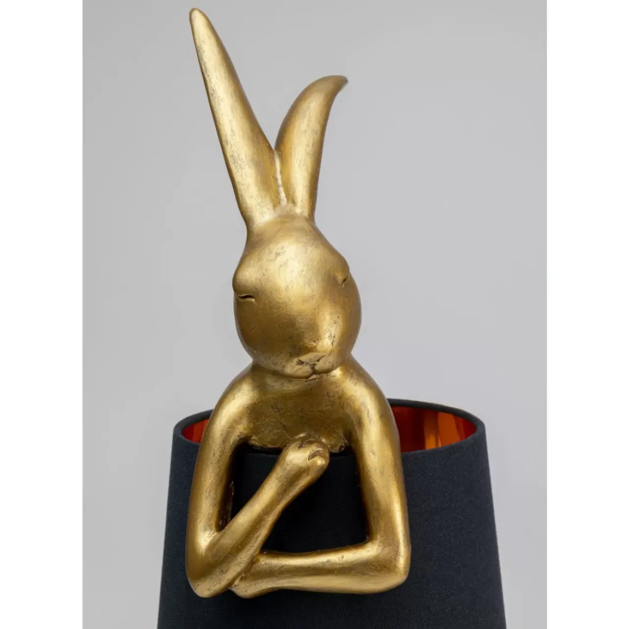 KARE Design Tischleuchten-Tischleuchte Animal Rabbit Gold/Schwarz 68Cm