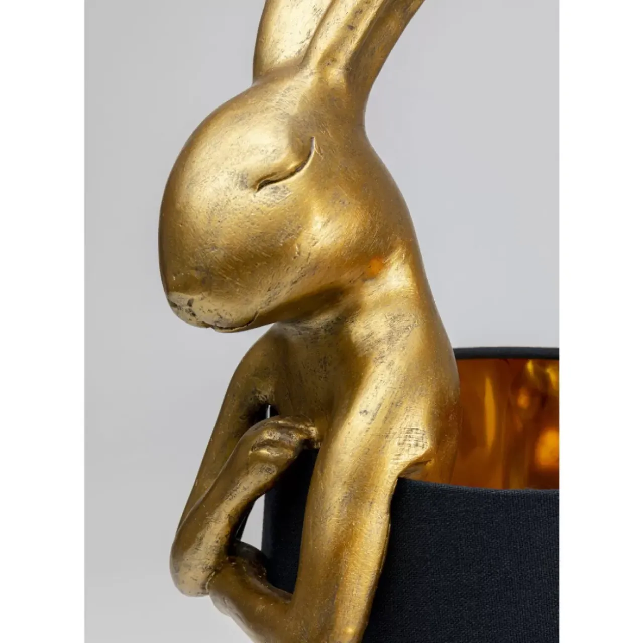 KARE Design Tischleuchten-Tischleuchte Animal Rabbit Gold/Schwarz 68Cm