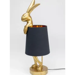 KARE Design Tischleuchten-Tischleuchte Animal Rabbit Gold/Schwarz 68Cm