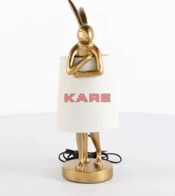 KARE Design Tischleuchten-Tischleuchte Animal Rabbit Gold/Weis 50Cm