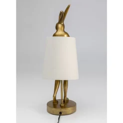 KARE Design Tischleuchten-Tischleuchte Animal Rabbit Gold/Weis 50Cm