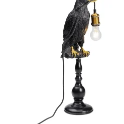 KARE Design Tischleuchten-Tischleuchte Animal Sitting Crow Matt Schwarz