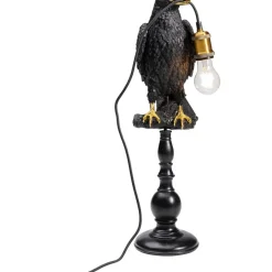 KARE Design Tischleuchten-Tischleuchte Animal Sitting Crow Matt Schwarz