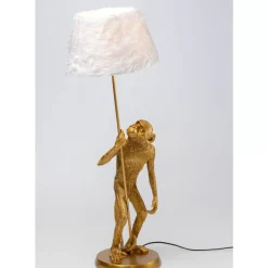KARE Design Tischleuchten-Tischleuchte Animal Standing Monkey Gold 51Cm