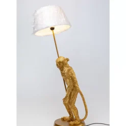 KARE Design Tischleuchten-Tischleuchte Animal Standing Monkey Gold 51Cm