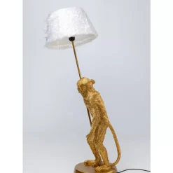 KARE Design Tischleuchten-Tischleuchte Animal Standing Monkey Gold 51Cm