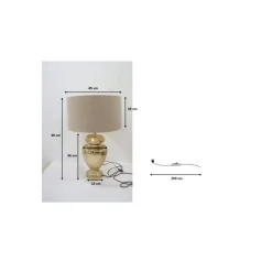 KARE Design Tischleuchten-Tischleuchte Barock Gold Beige 49Cm