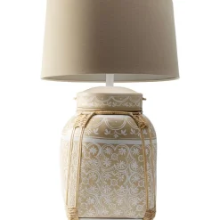 KARE Design Tischleuchten-Tischleuchte Basket Creme