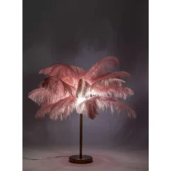 KARE Design Tischleuchten-Tischleuchte Feather Palm Pink 60Cm