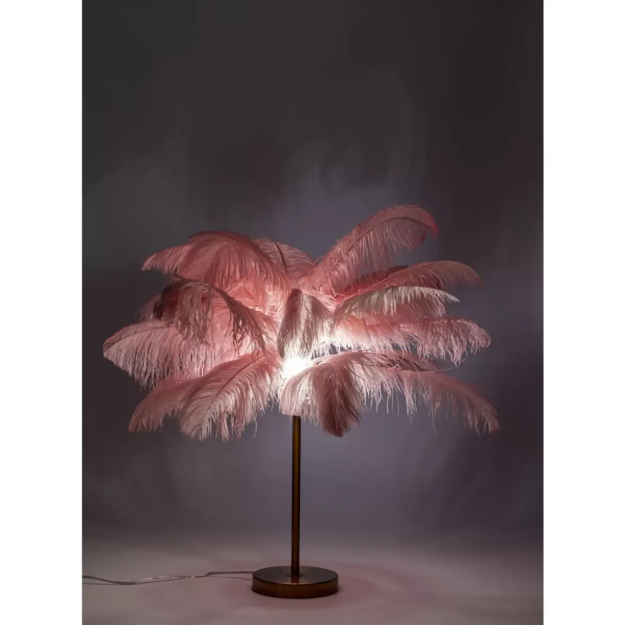 KARE Design Tischleuchten-Tischleuchte Feather Palm Pink 60Cm