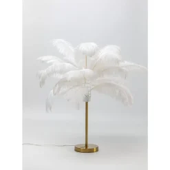 KARE Design Tischleuchten-Tischleuchte Feather Palm Weis 60Cm