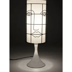 KARE Design Tischleuchten-Tischleuchte Grid Face Weis 60Cm