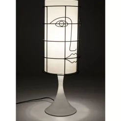 KARE Design Tischleuchten-Tischleuchte Grid Face Weis 60Cm