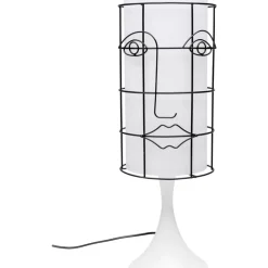 KARE Design Tischleuchten-Tischleuchte Grid Face Weis 60Cm