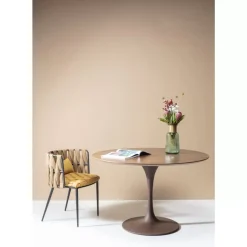 KARE Design Tische-Tischplatte Invitation Round Walnut O120Cm