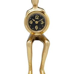 KARE Design Uhren-Tischuhr Sitting Man Gold 8X27Cm