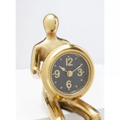 KARE Design Uhren-Tischuhr Sitting Man Gold 8X27Cm