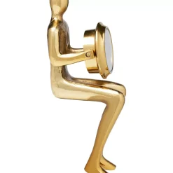 KARE Design Uhren-Tischuhr Sitting Man Gold 8X27Cm
