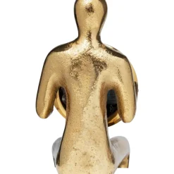 KARE Design Uhren-Tischuhr Sitting Man Gold 8X27Cm
