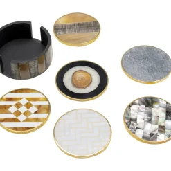 KARE Design Geschirr & Tischaccessoires-Untersetzer Nature (6/Set)