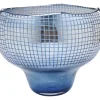 KARE Design Vasen-Vase Grid Luster Blau 28Cm