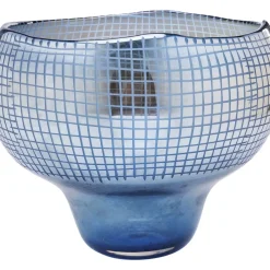 KARE Design Vasen-Vase Grid Luster Blau 28Cm