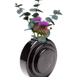 KARE Design Vasen-Vase Las Vegas Disc Schwarz