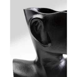 KARE Design Vasen-Vase Rostro Side Schwarz 27Cm