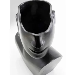 KARE Design Vasen-Vase Rostro Side Schwarz 27Cm