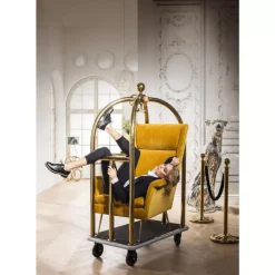 KARE Design Kleinmöbel & Sonstiges-Vip Gepackwagen Vegas Gold