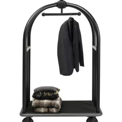 KARE Design Kleinmöbel & Sonstiges-Vip Gepackwagen Vegas Matt Schwarz