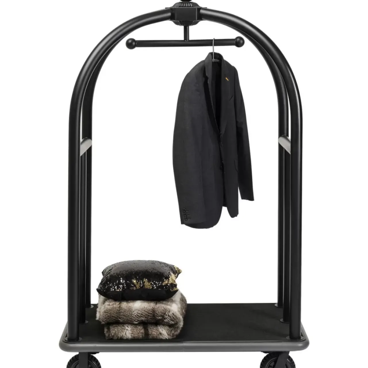 KARE Design Kleinmöbel & Sonstiges-Vip Gepackwagen Vegas Matt Schwarz