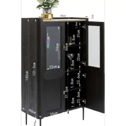 KARE Design Regale-Vitrine Milano 140X80