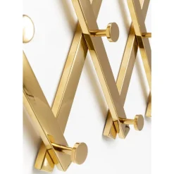 KARE Design Kleinmöbel & Sonstiges-Wandgarderobe Crossing Gold 9(+71)Cm