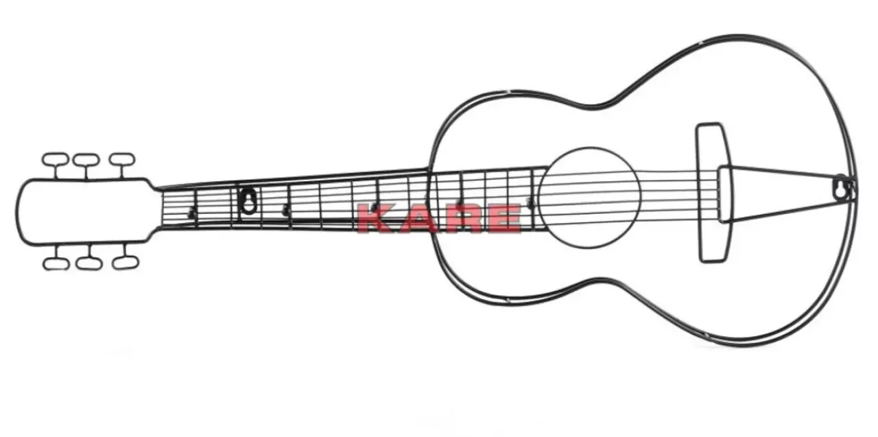 KARE Design Kleinmöbel & Sonstiges-Wandgarderobe Guitar 81Cm
