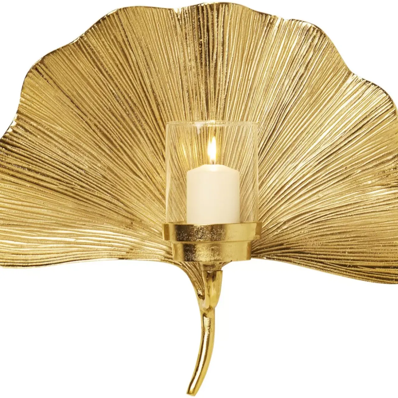 KARE Design Bilder-Wandkerzenhalter Ginkgo Leaf 45Cm