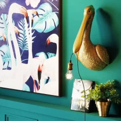 KARE Design Wandleuchten-Wandleuchte Animal Spoonbill Gold 29X62Cm