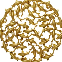 KARE Design Bilder-Wandobjekt School Of Koi Gold O160Cm