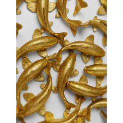 KARE Design Bilder-Wandobjekt School Of Koi Gold O160Cm