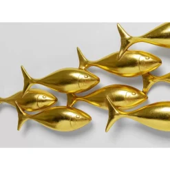KARE Design Bilder-Wandobjekt School Of Tuna Gold 181X41Cm