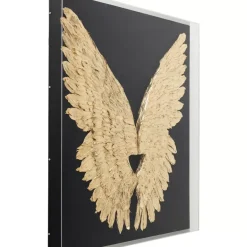KARE Design Bilder-Wandschmuck Wings Gold Black 120X120Cm