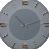 KARE Design Uhren-Wanduhr Leonardo Grau/Gold