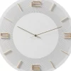 KARE Design Uhren-Wanduhr Leonardo Weis/Gold