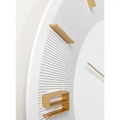 KARE Design Uhren-Wanduhr Leonardo Weis/Gold