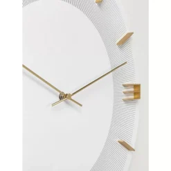 KARE Design Uhren-Wanduhr Leonardo Weis/Gold