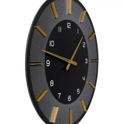 KARE Design Uhren-Wanduhr Lio Schwarz O60