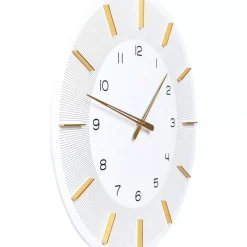 KARE Design Uhren-Wanduhr Lio Weis O60