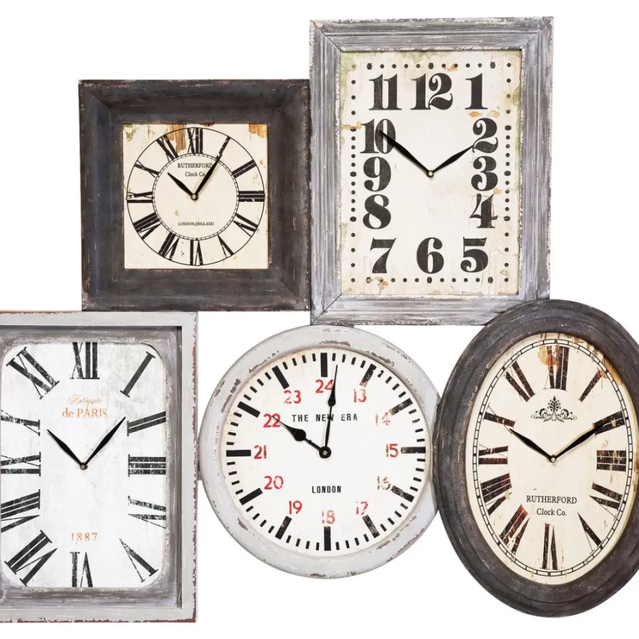 KARE Design Uhren-Wanduhr Vintage Multi Nature