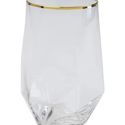 KARE Design Geschirr & Tischaccessoires-Wasserglas Diamond Gold Rim